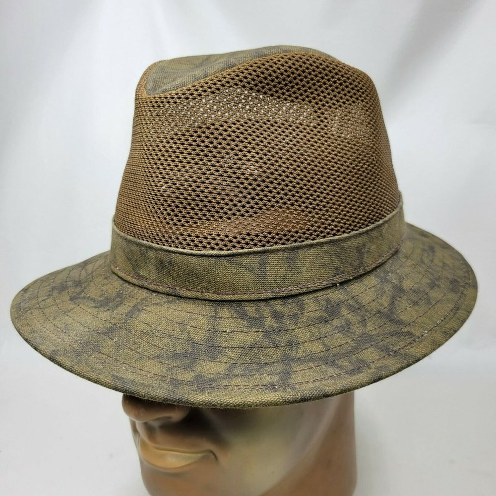 Henschel Packable Bucket Fishing Hunting Green Camo Brown Mesh Size Large L